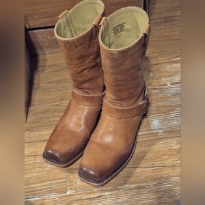 freebird Tan Leather Soles Engineer Boots